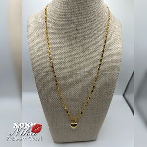 Dainty Gold Stainless Steel Heart Pendant Necklace